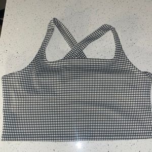 Nike Gingham Cropped Yoga Tank